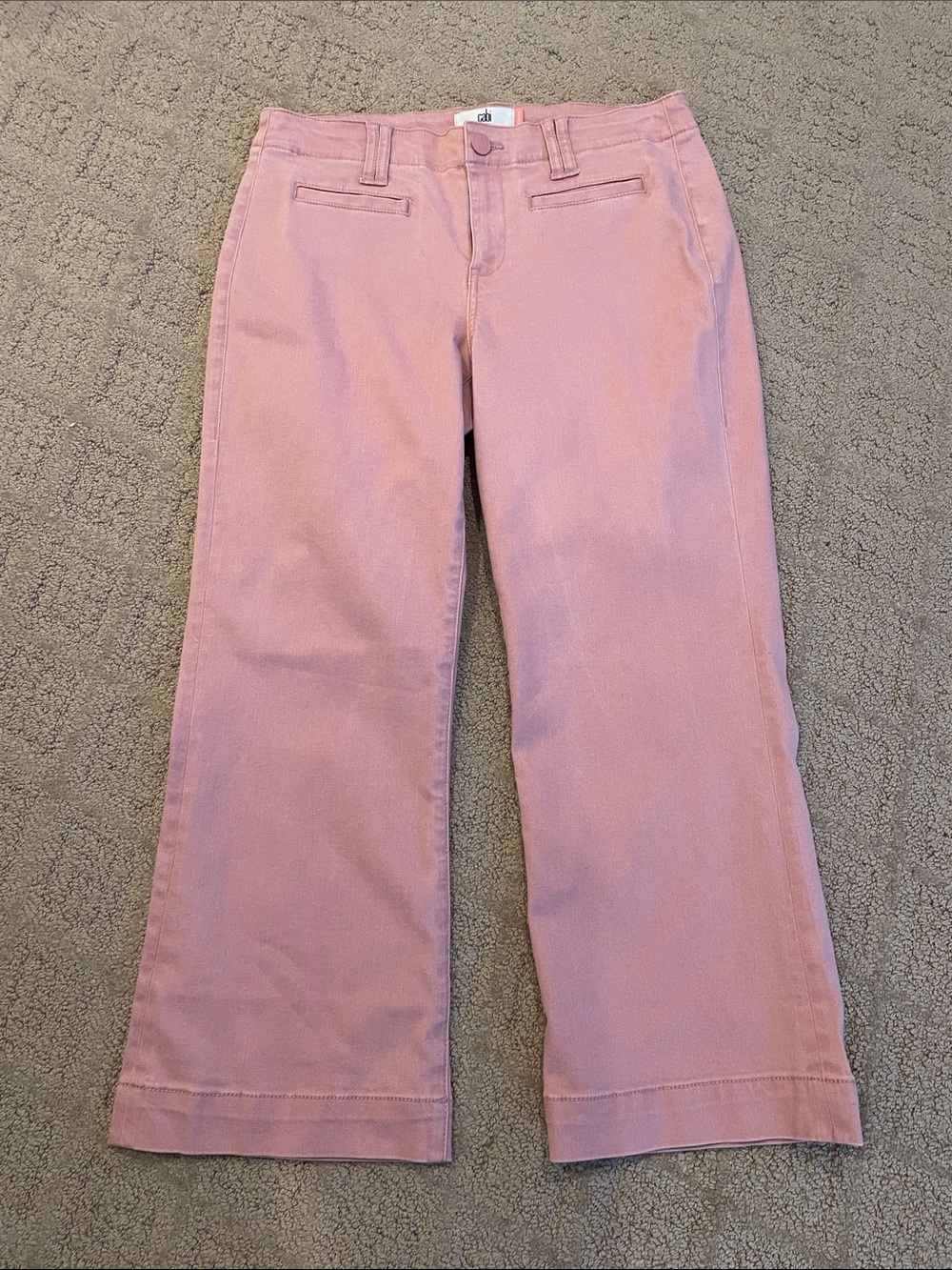 CAbi Dusty Pink Wide-Leg Jeans